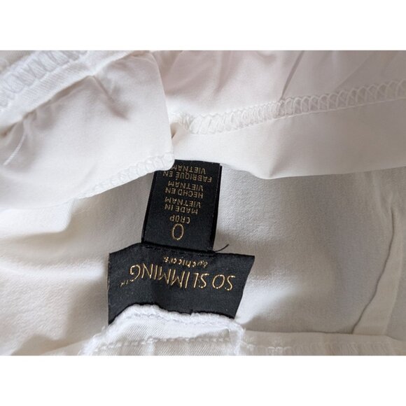 Chicos So Slimming White Cropped Slimming Pants Size 0 - Picture 3 of 4